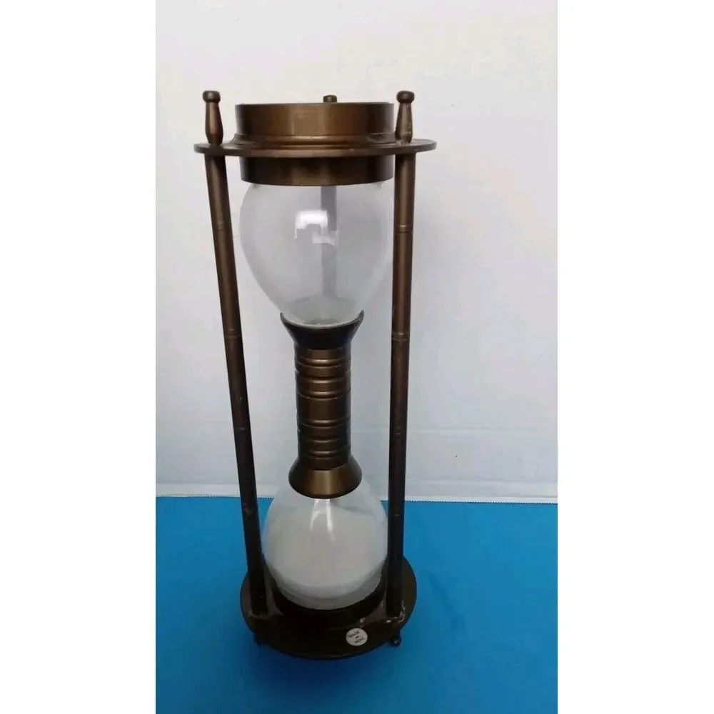 Vintage Hourglass‎ Sand Timer Bronze Finish Home Decor Accent Piece